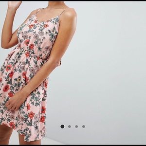 Boohoo Floral Strappy Mini Dress